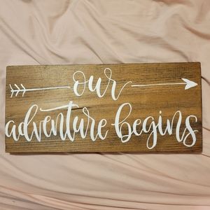 Hand painted wood sign